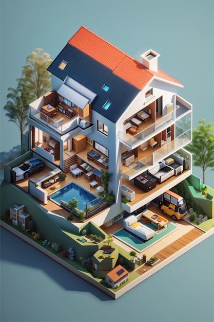 isometric smart house system