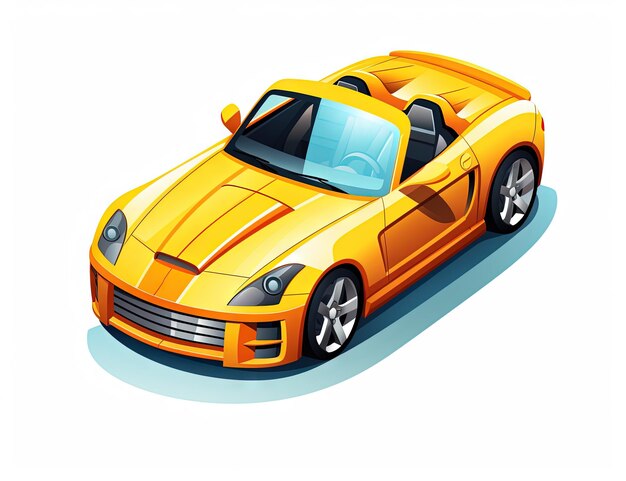 Photo isometric sport car in retro style isometric 3d illustration of a luxury fast car