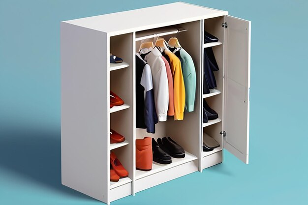 Photo isometric wardrobe closet