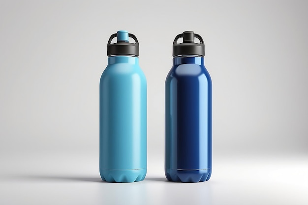 Isothermal sport bottle isolated on white background mockup 3D rendering