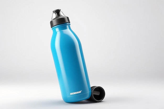 Isothermal sport bottle isolated on white background mockup 3D rendering