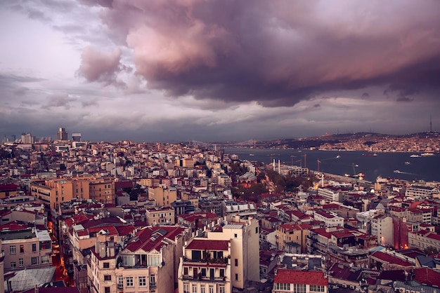 Istanbul dramatic sunset