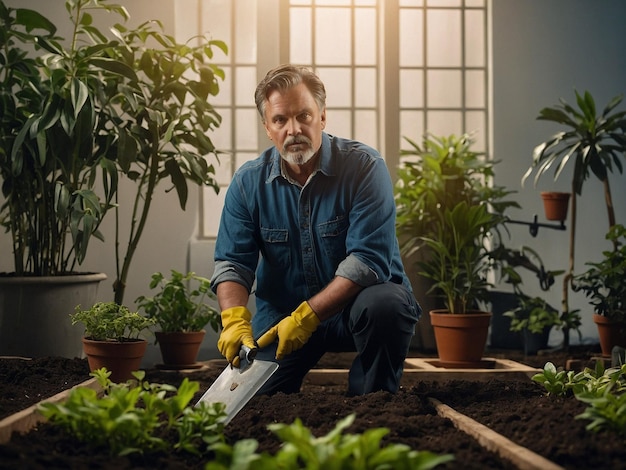 IT Auditor Standing with a gardening trowel and a plan_2