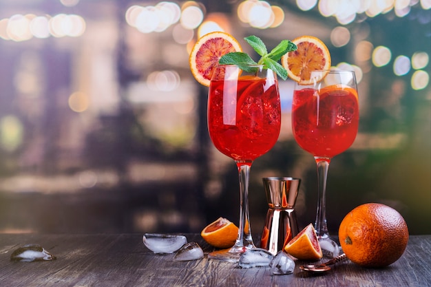 Italian Aperol Spritz cocktail