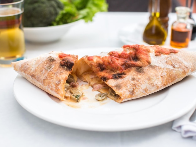 Italian bread calzone restaurant