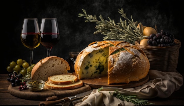 Italian Bread and Delicious Accompaniments