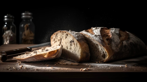 Italian breads on a rustic table for breakfast and afternoon snack