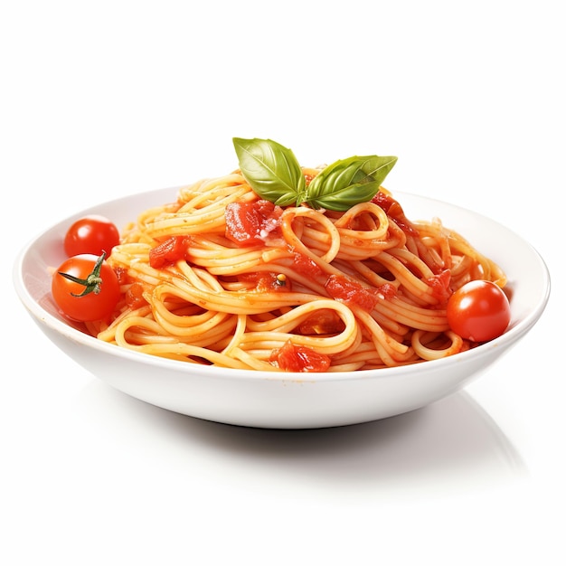 Italian dish photograph Isolated on white background