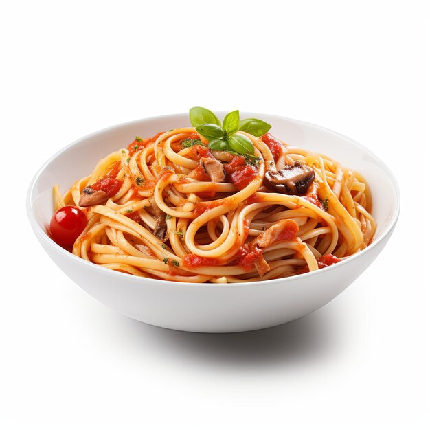 Italian dish photograph Isolated on white background