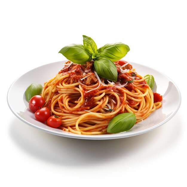 Italian dish photograph Isolated on white background