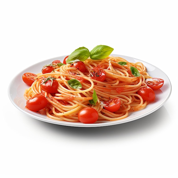 Italian dish photograph Isolated on white background