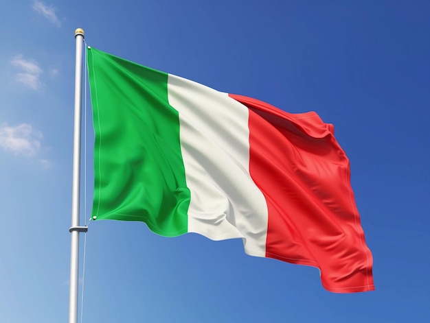 Italian Flag in Soft Folds