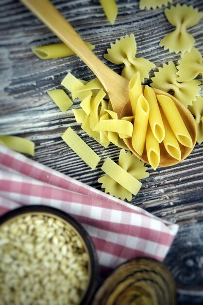 Italian Macaroni Pasta Uncooked Raw Food Photo