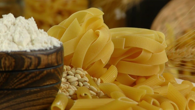 Italian Macaroni Pasta Uncooked Raw Food Photo