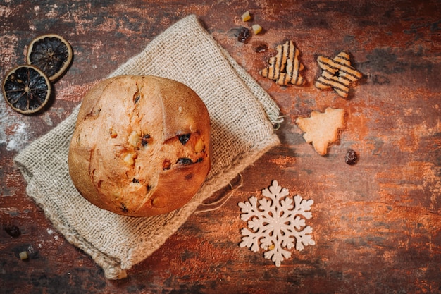 Italian panettone cake