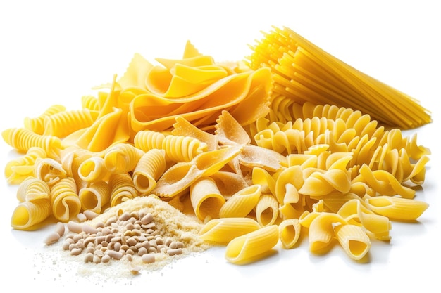 Italian Pasta Dish Isolated on a Clean White Background