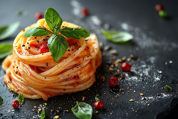 Photo italian pasta dishes with regional ingredients