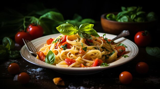 Italian pasta with tomatoes