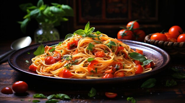 Italian pasta with tomatoes