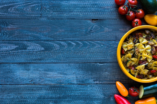 Italian pasta with vegetables