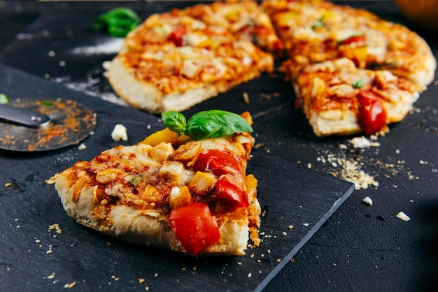 Italian pizza with mozzarella