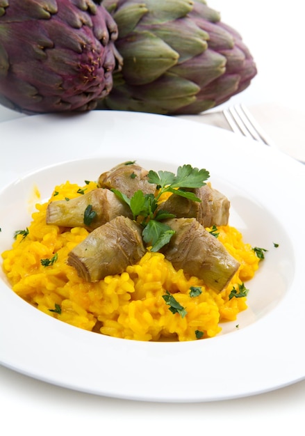 Italian risotto with artichok