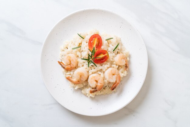 Italian risotto with shrimps