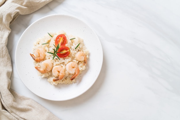 Italian risotto with shrimps