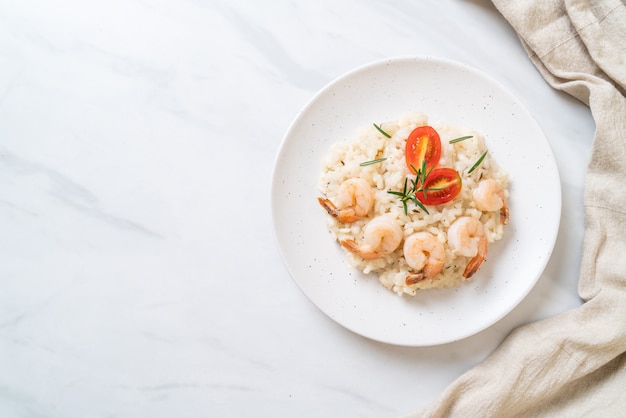 Italian risotto with shrimps