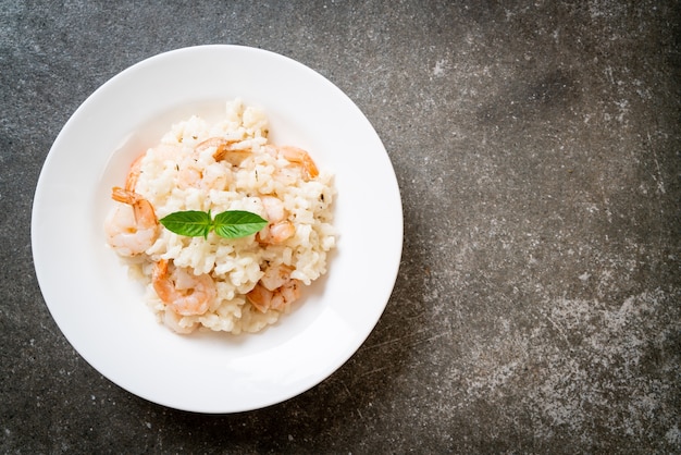 italian risotto with shrimps