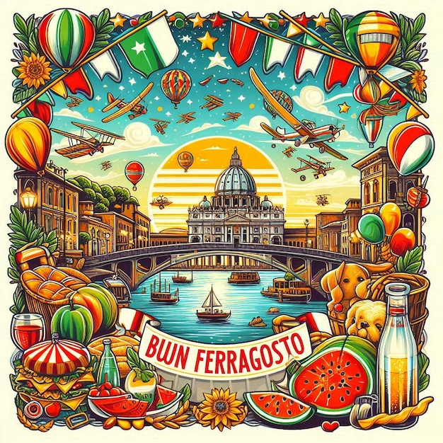 Italian summer festival Ferragosto holidays in Italy