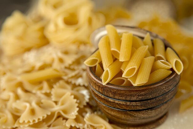 Italian Uncooked Healthy Macaroni Pasta Food Photo