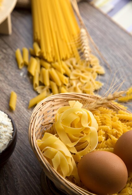 Italian Uncooked Healthy Macaroni Pasta Food Photo