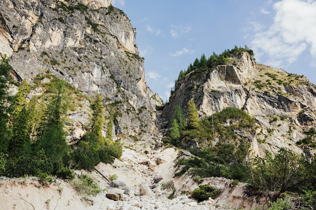 Italy, Lago di Braies, Dolomites alps.