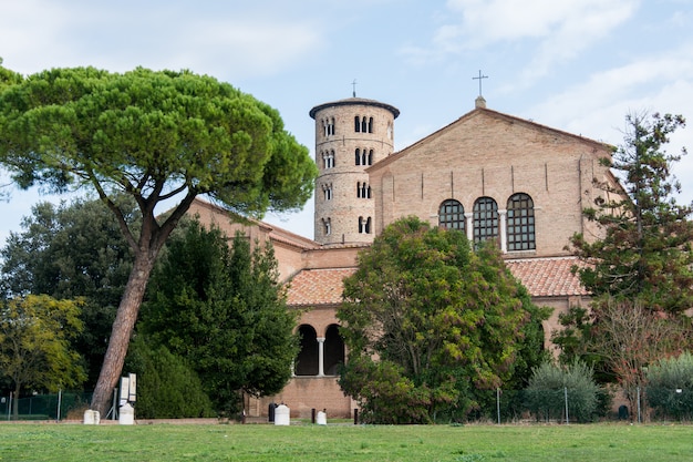 Italy, Ravenna Saint Apollinare in Classe Basilica with the round bell tower