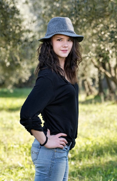 Italy smiling female teenager portrait