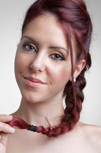 Italy studio portrait of a beautiful girl