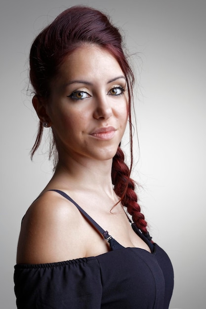 Italy studio portrait of a beautiful girl