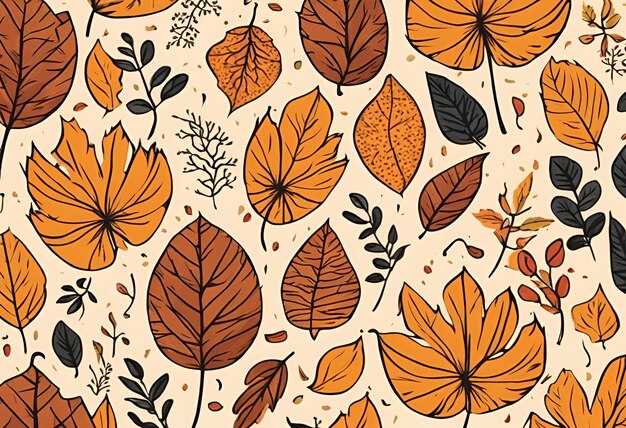 Photo its autumn background vector autumn shopping event illustration wallpaper with handdrawn icons se