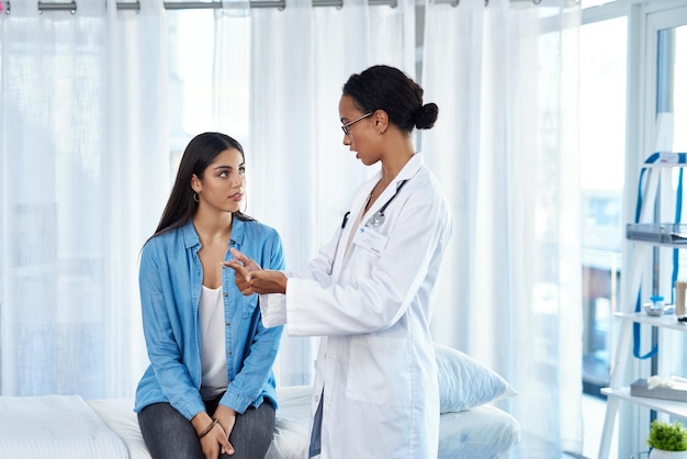 Its important that you follow these steps Shot of a young woman having a consultation with her doctor