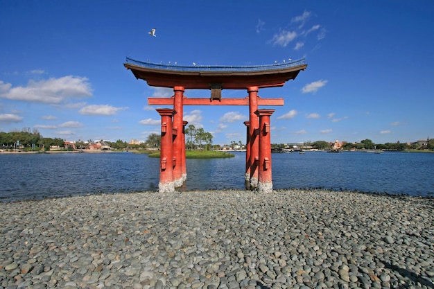 The itsukushima shinto shrine in hiroshima prefecture