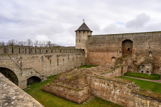 Ivangorod fortress History of Russia Historical places Fortress wall Ivangorod passage along the top of the fortress wall