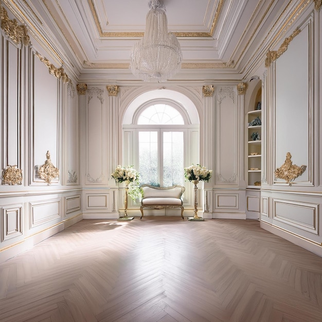 Ivory Elegance describes the antique white room using ivory to evoke a sense of classic