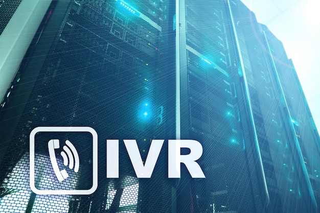 IVR Interactive voice response communication concept