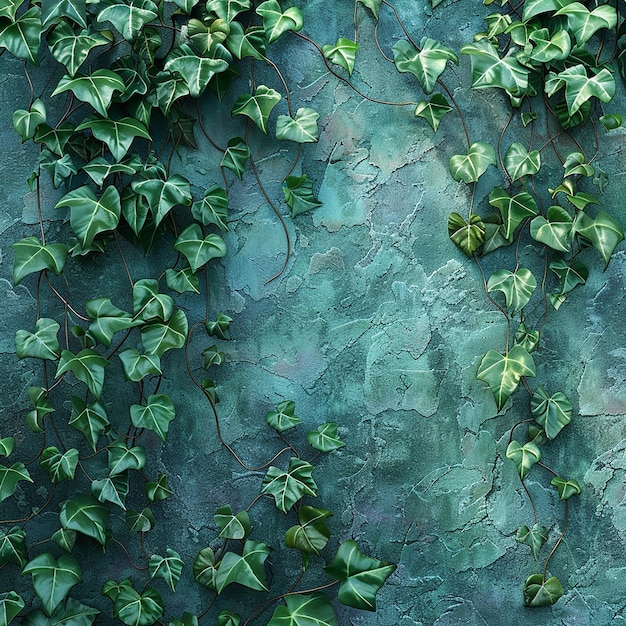 Ivy Texture on Solid Color Background