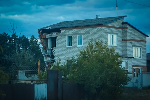 Izium, Kharkiv region, Ukraine - 09.22.2022 Destruction of Izium. Russia Ukraine war