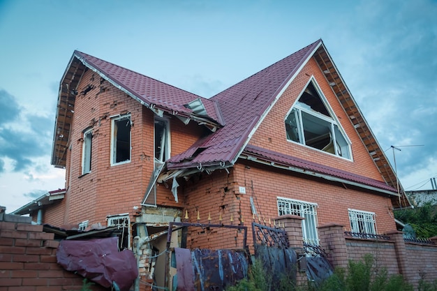 Izium, Kharkiv region, Ukraine - 09.22.2022 Destruction of Izium. Russia Ukraine war