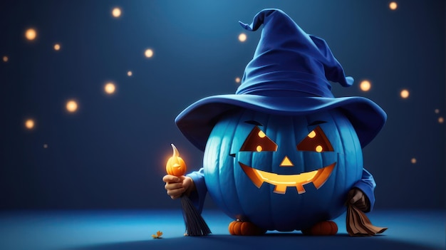 Jack O Lantern Cartoon Character IlluatrationCute Pumpkin Halloween