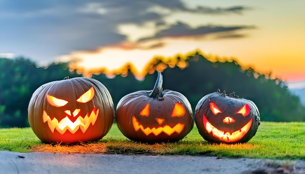 Jack o Lantern Glow of Halloween Day