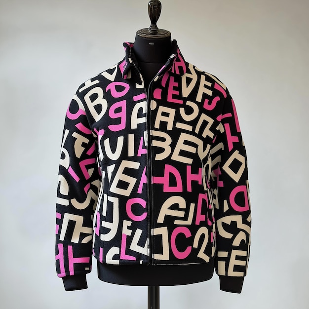 a jacket that has the word quot love quot on it